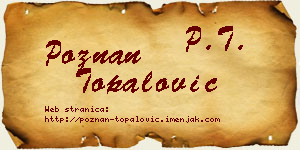 Poznan Topalović vizit kartica